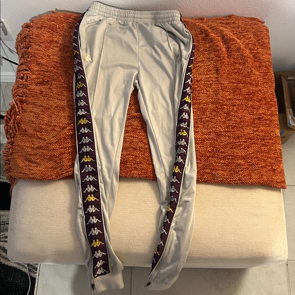 Kappa Gray Sweatpants with Purple and Yellow Accents - Picture 1 of 1